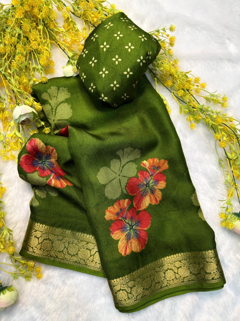 SF New Ajrakh Georgette Saree