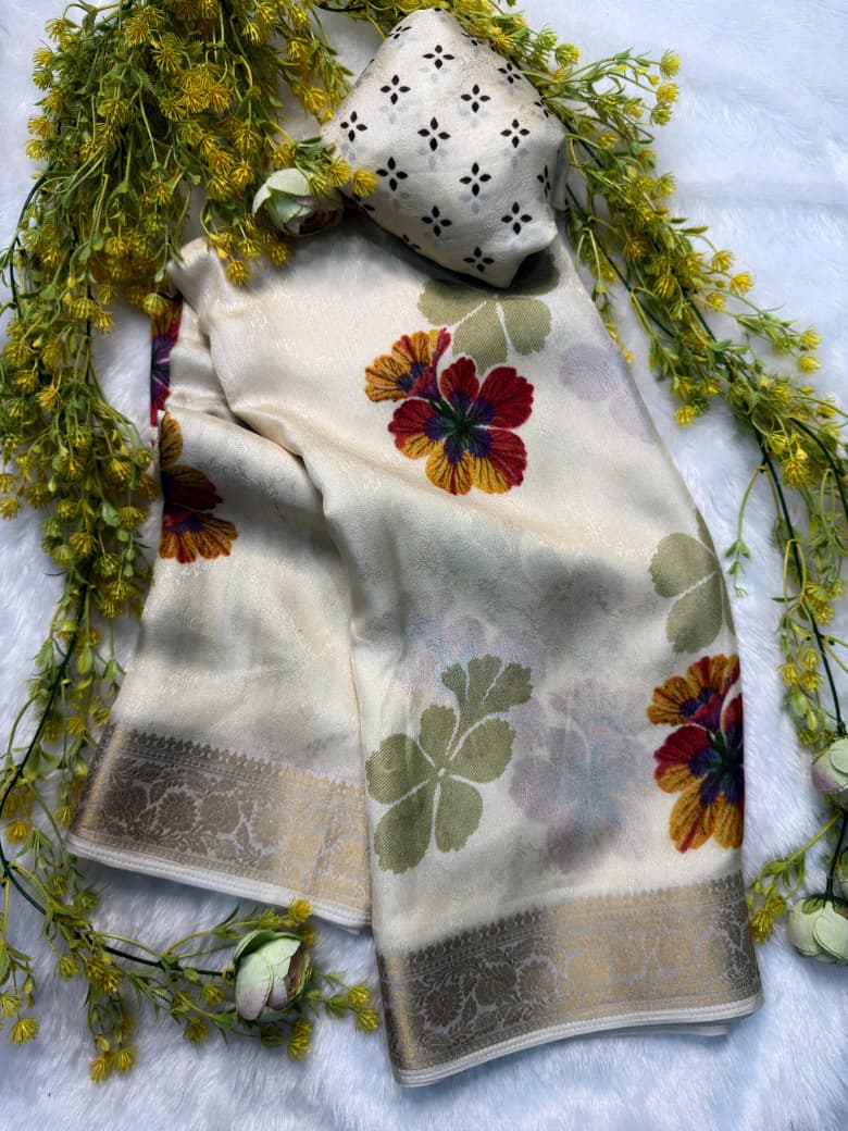 SF New Ajrakh Georgette Saree