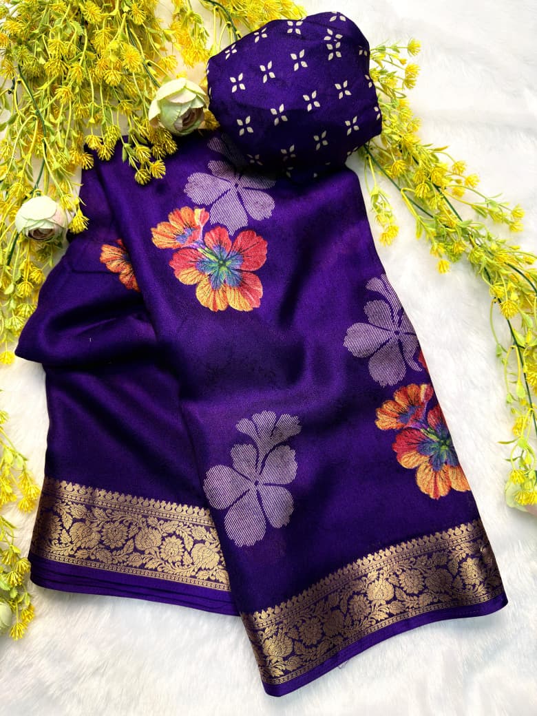 SF New Ajrakh Georgette Saree