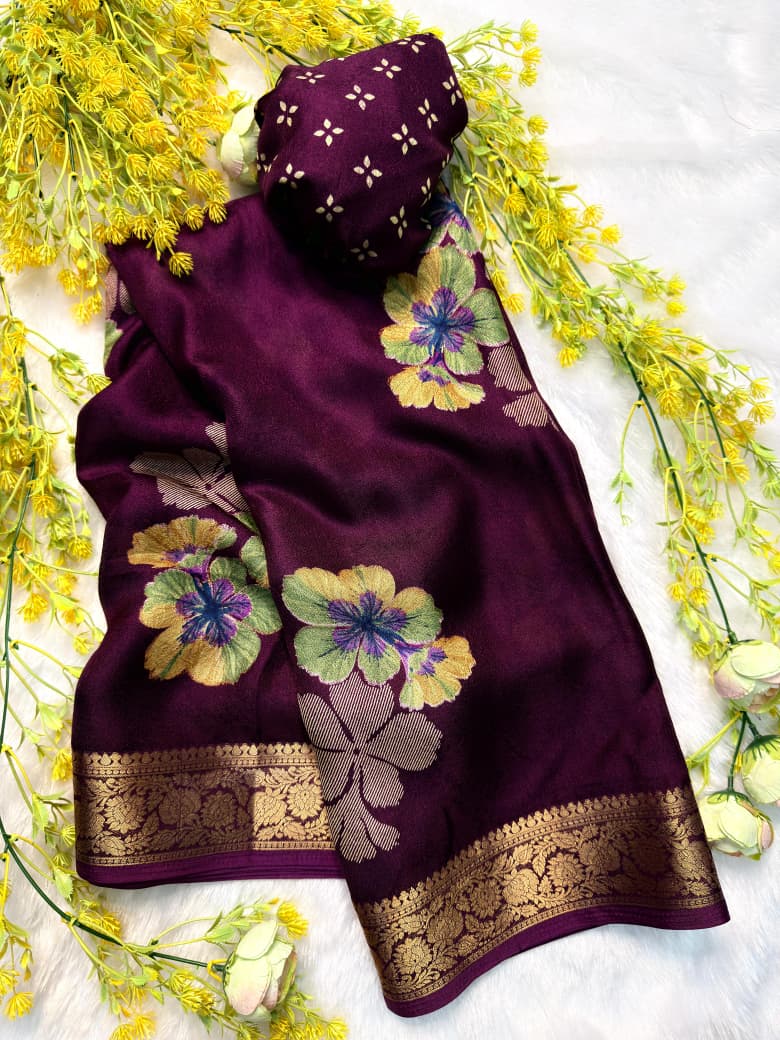 SF New Ajrakh Georgette Saree