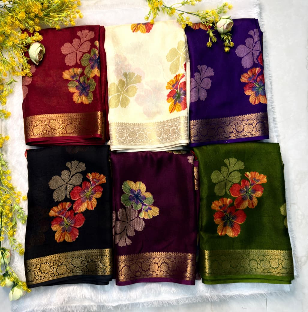 SF New Ajrakh Georgette Saree