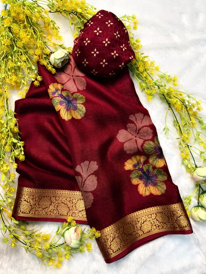 SF New Ajrakh Georgette Saree