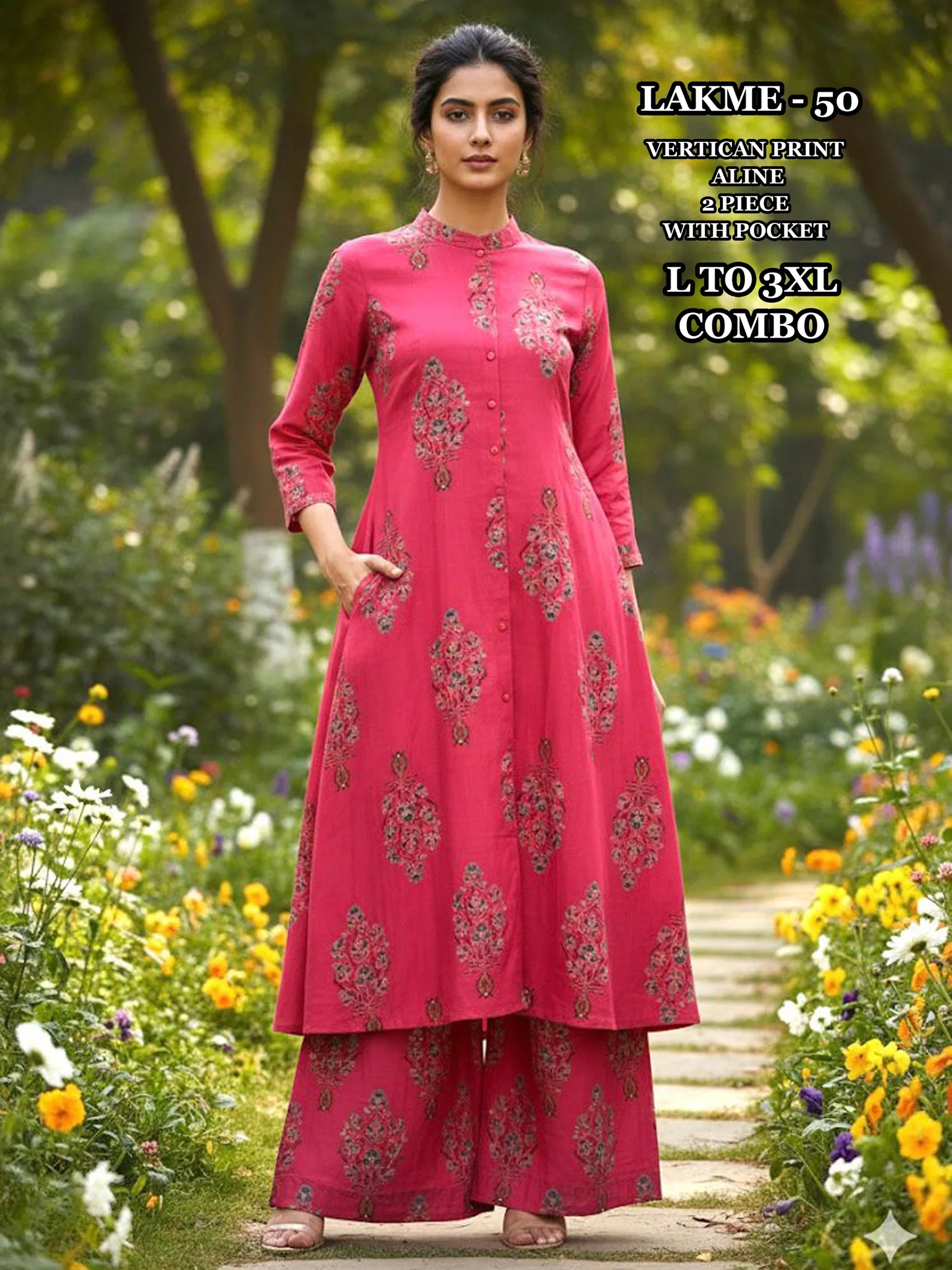 Dnp Lakme 42 Vol 2 Vertican Kurti With Plazzo
