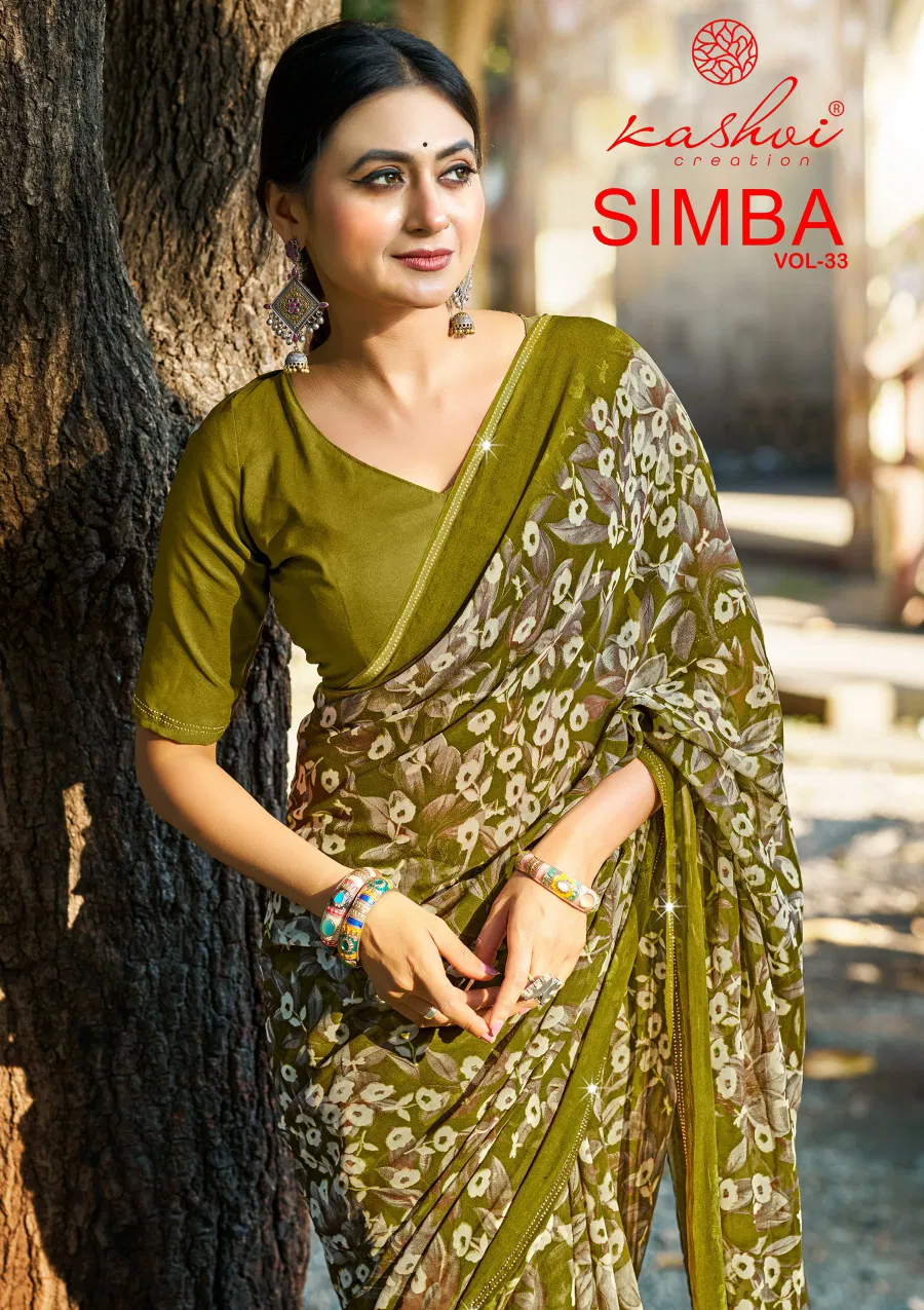 Kashvi Simba Vol 33 Georgette Printed Saree Collection