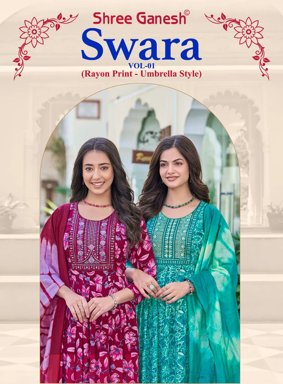Shree Ganesh Swara Vol 1 Readymade Rayon Umbrella Style Kurti Set Collection