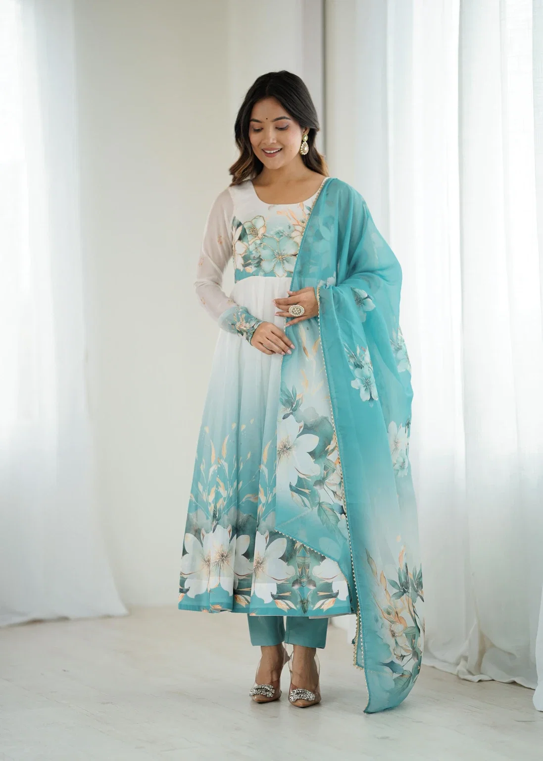 Lekha Kesari 1899 Designer georgette Anarkali Readymade