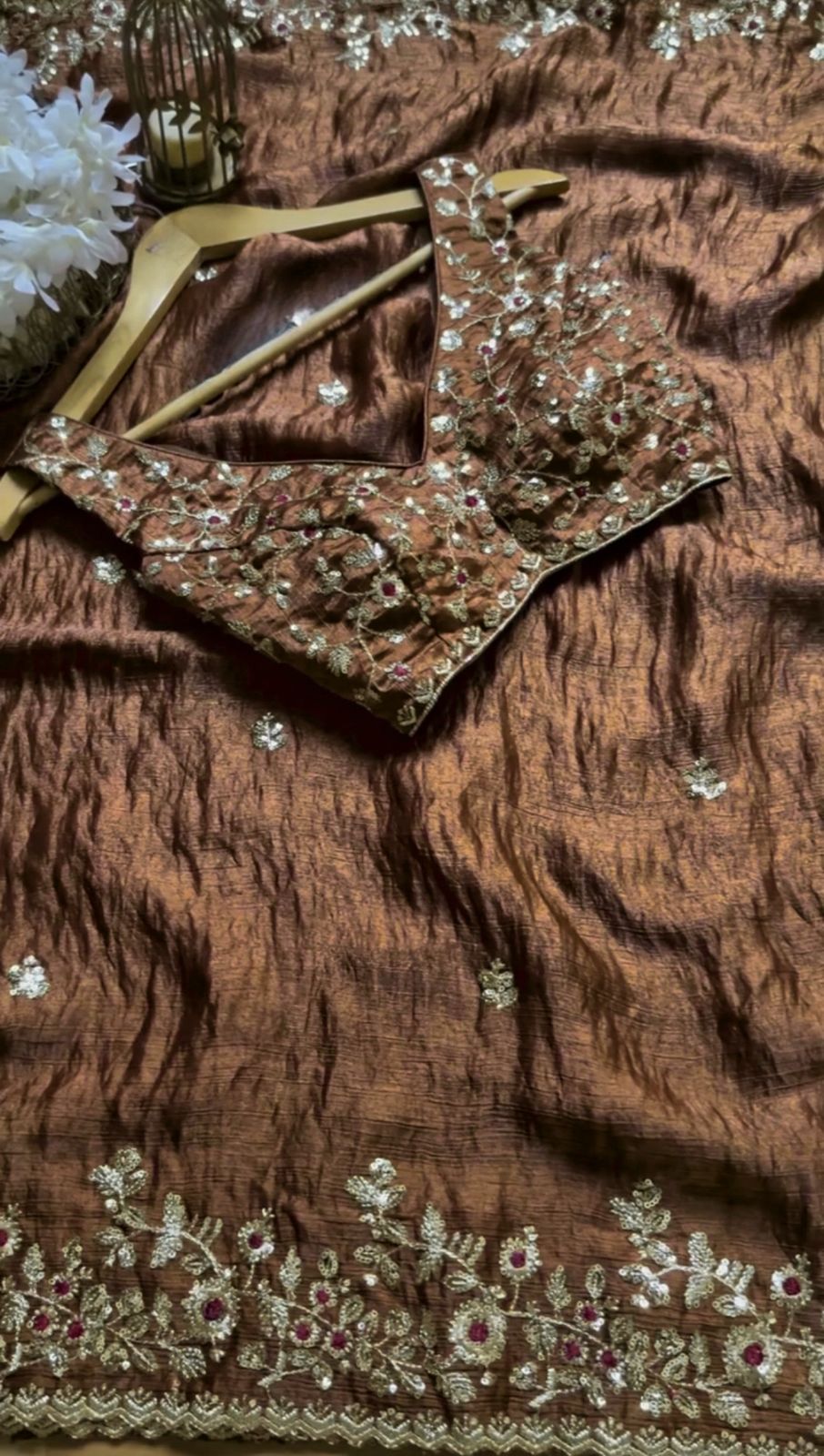 Glory KD 593 Barbari Silk With Sequnce Work Saree