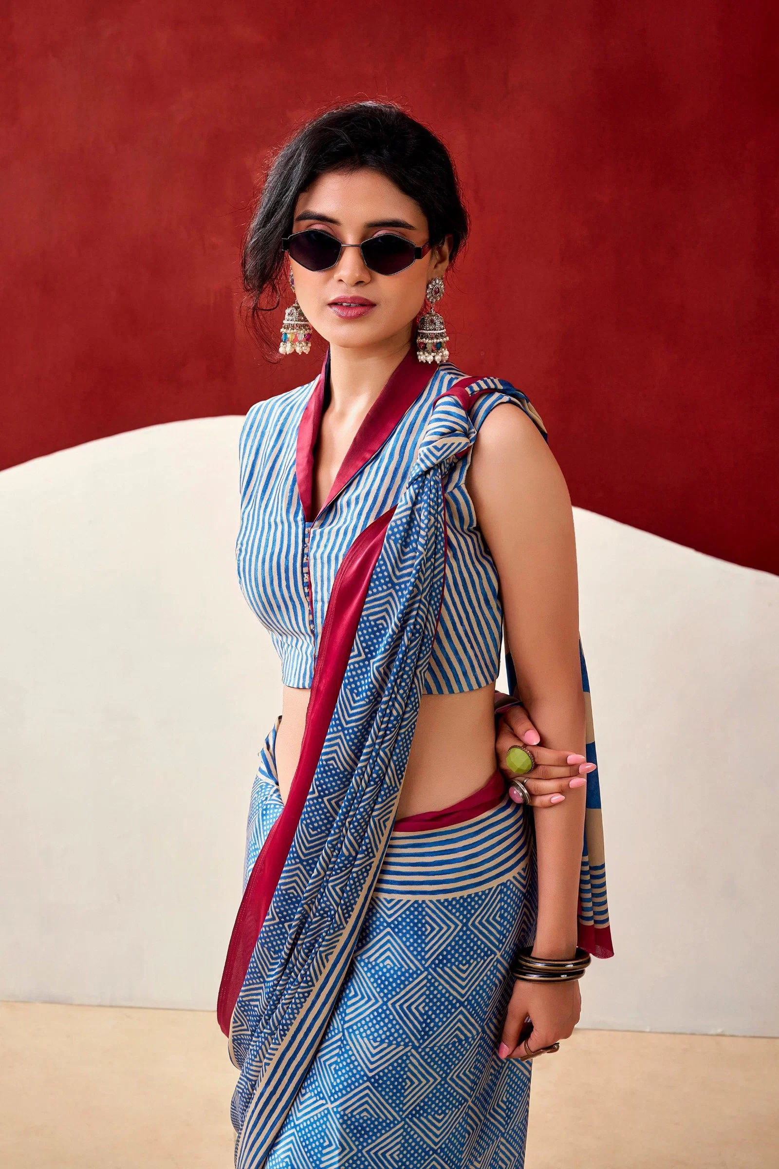 SF Kinni Japan Satin Digital Print Saree