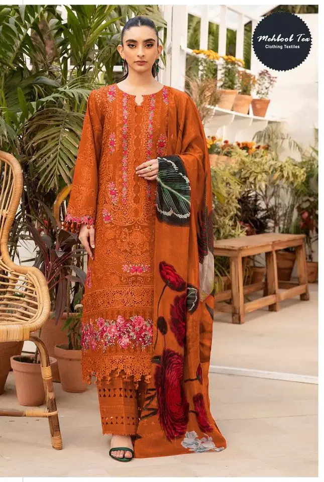 Mehboob Tex Ombre Premium Vol 3 Cotton With Self Embroidered Salwar Kameez