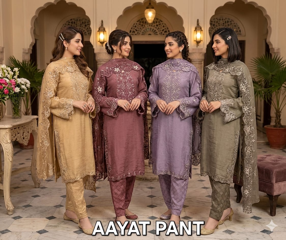 FM Aayat Pant Crunchy Top Pant With Dupatta