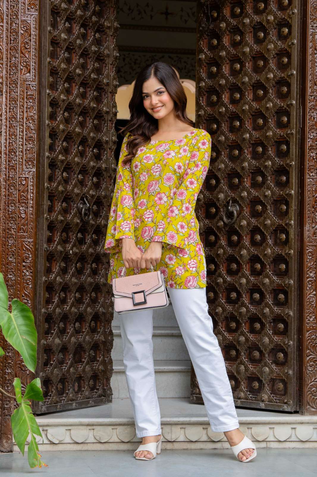 Fabf K 453 Cotton Printed Printed Tunic Style Top