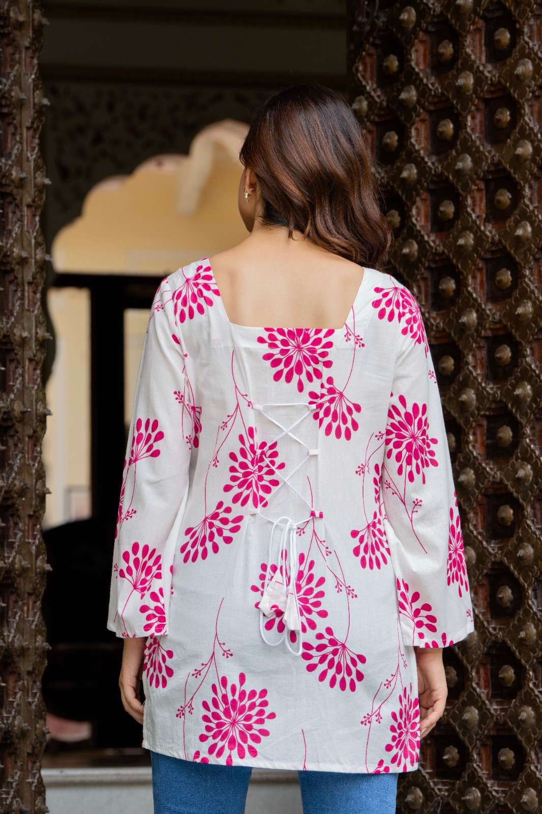 Fabf K 453 Cotton Printed Printed Tunic Style Top
