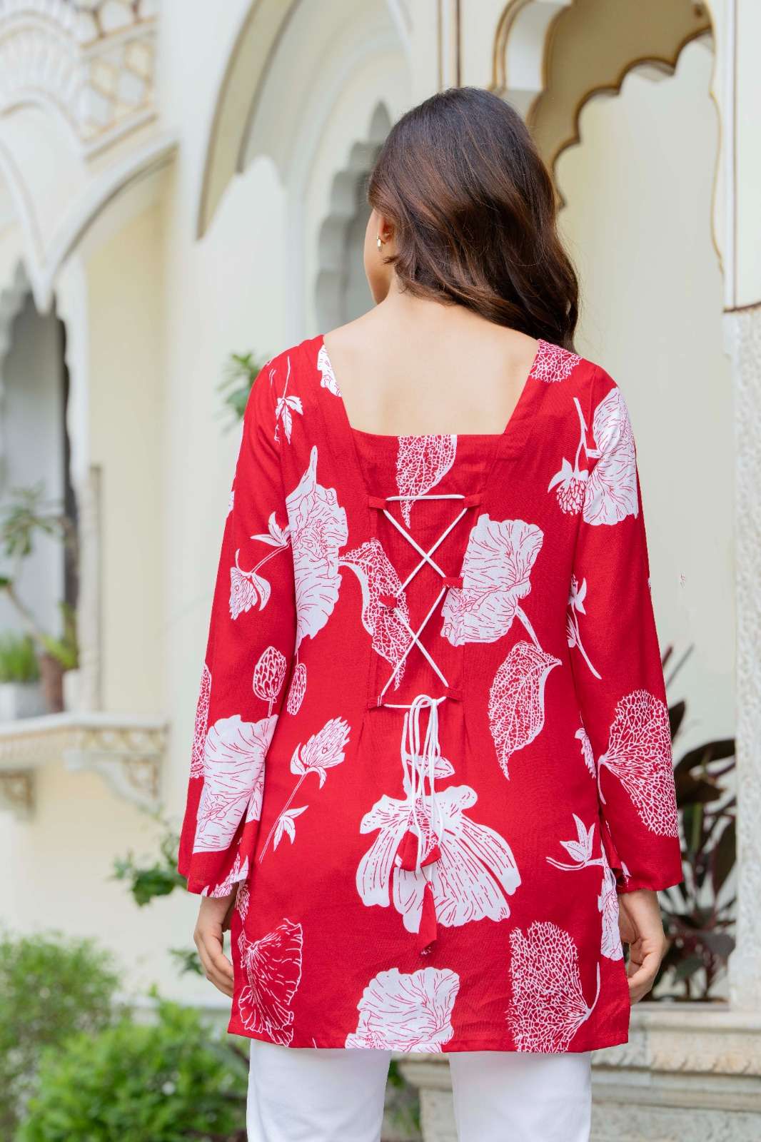 Fabf K 453 Cotton Printed Printed Tunic Style Top