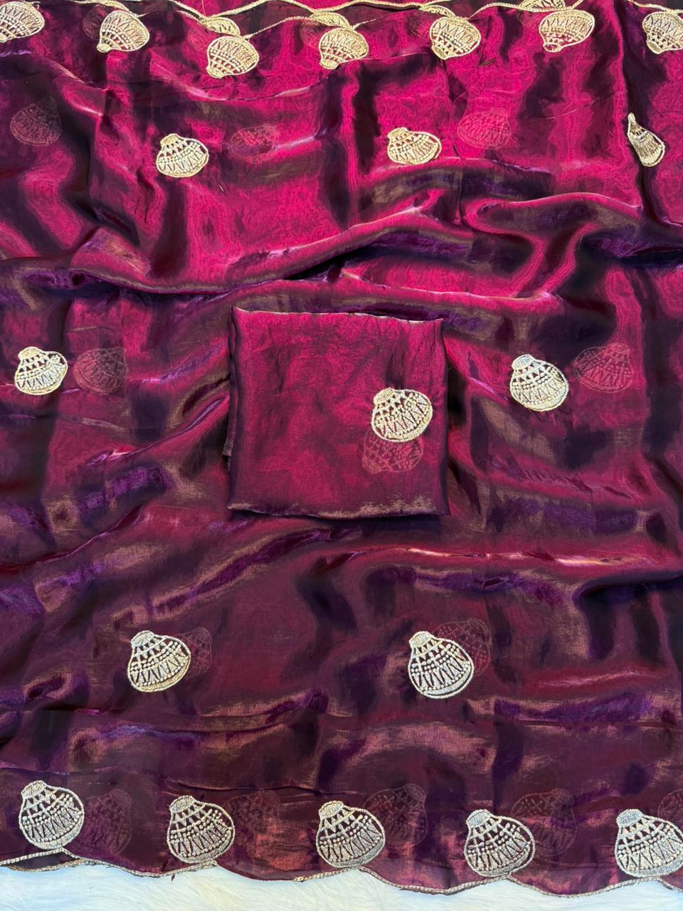 SF Smruti Space Silk With Embroidery Work Saree