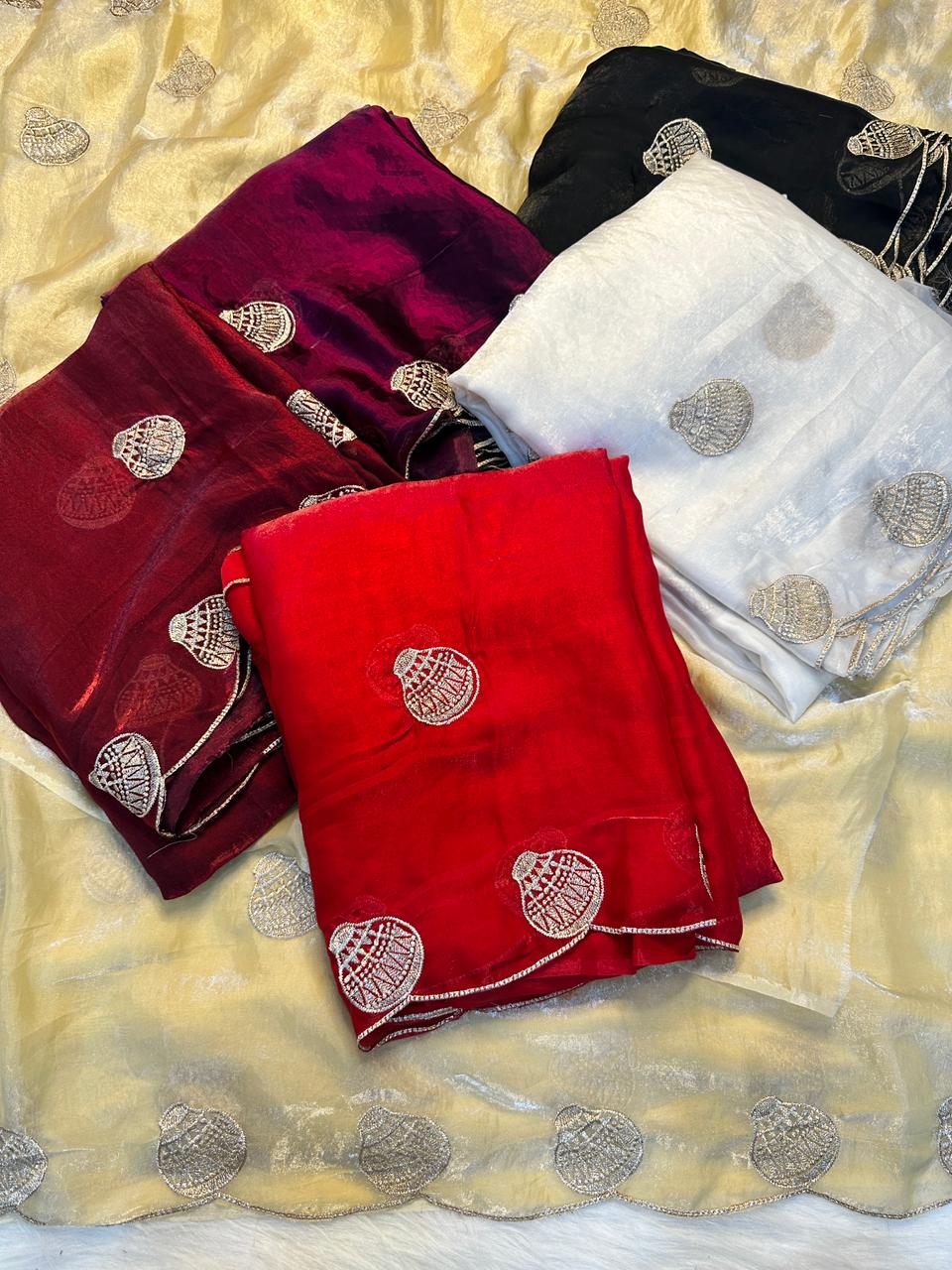 SF Smruti Space Silk With Embroidery Work Saree