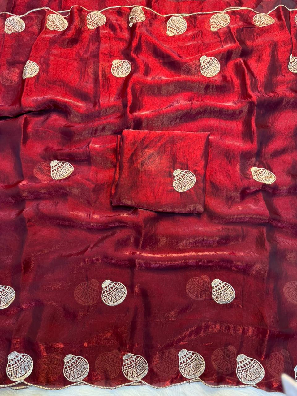 SF Smruti Space Silk With Embroidery Work Saree