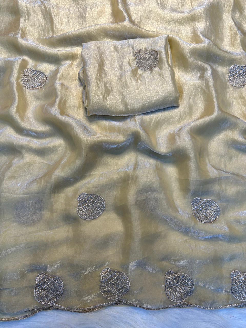 SF Smruti Space Silk With Embroidery Work Saree