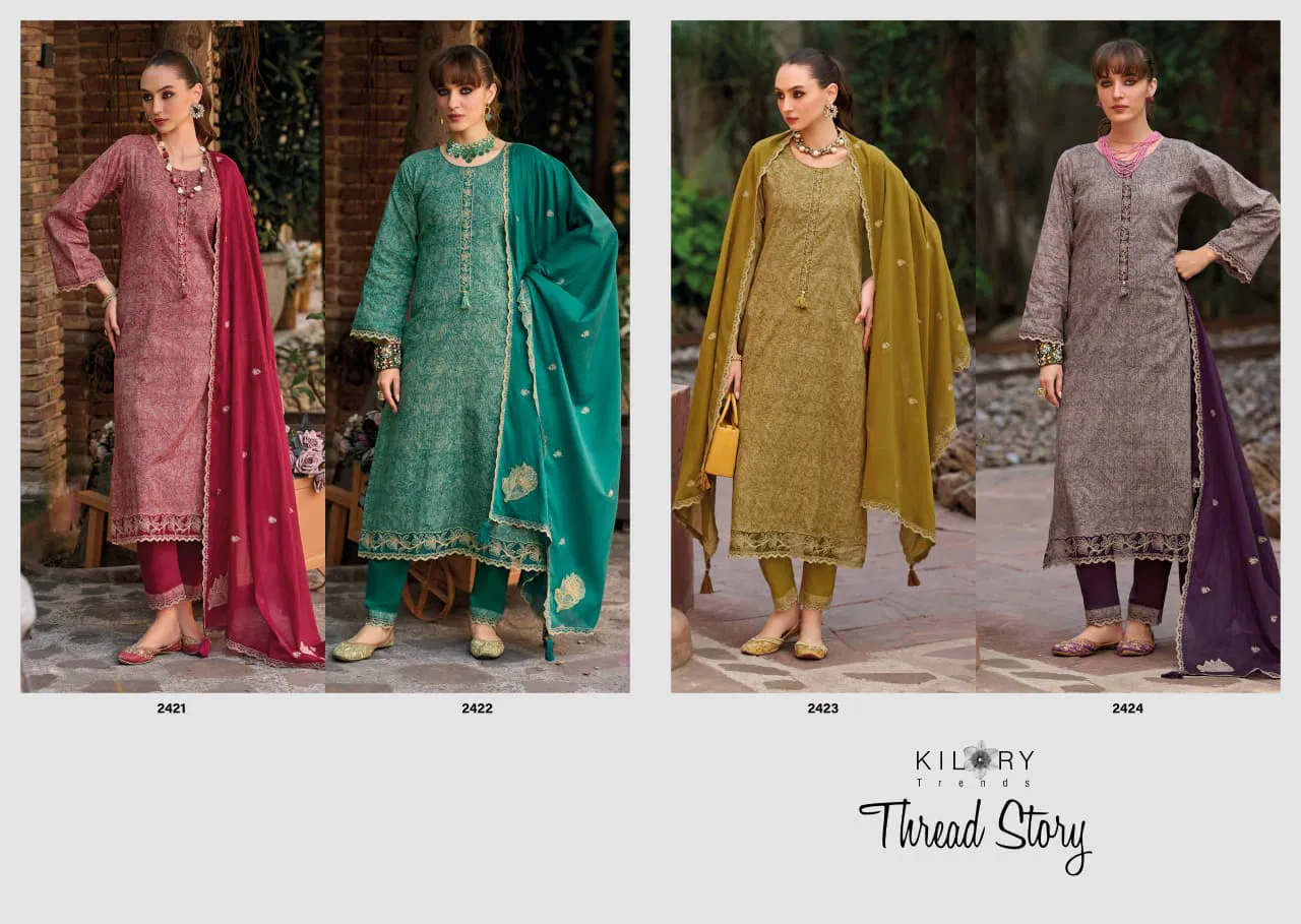 Kilory Thread Story Lawn Cotton Digital Printed Salwar Kameez