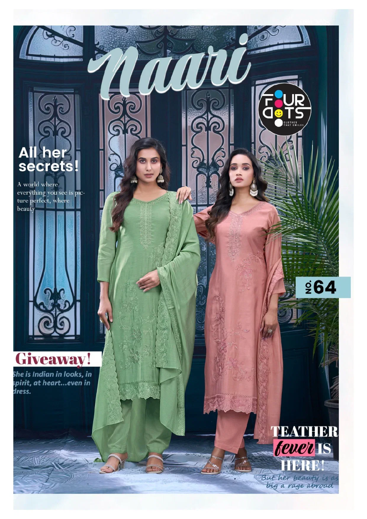 Four Dots Naari Mal Cotton With Hand Worked Dress Material
