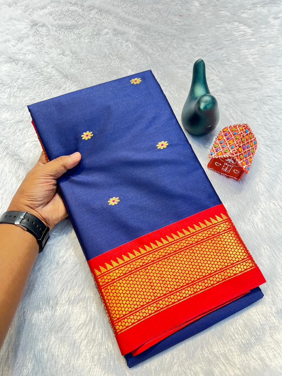 VLC Seema Pure Mercerised Soft Silk in Exclusive Border Design Saree