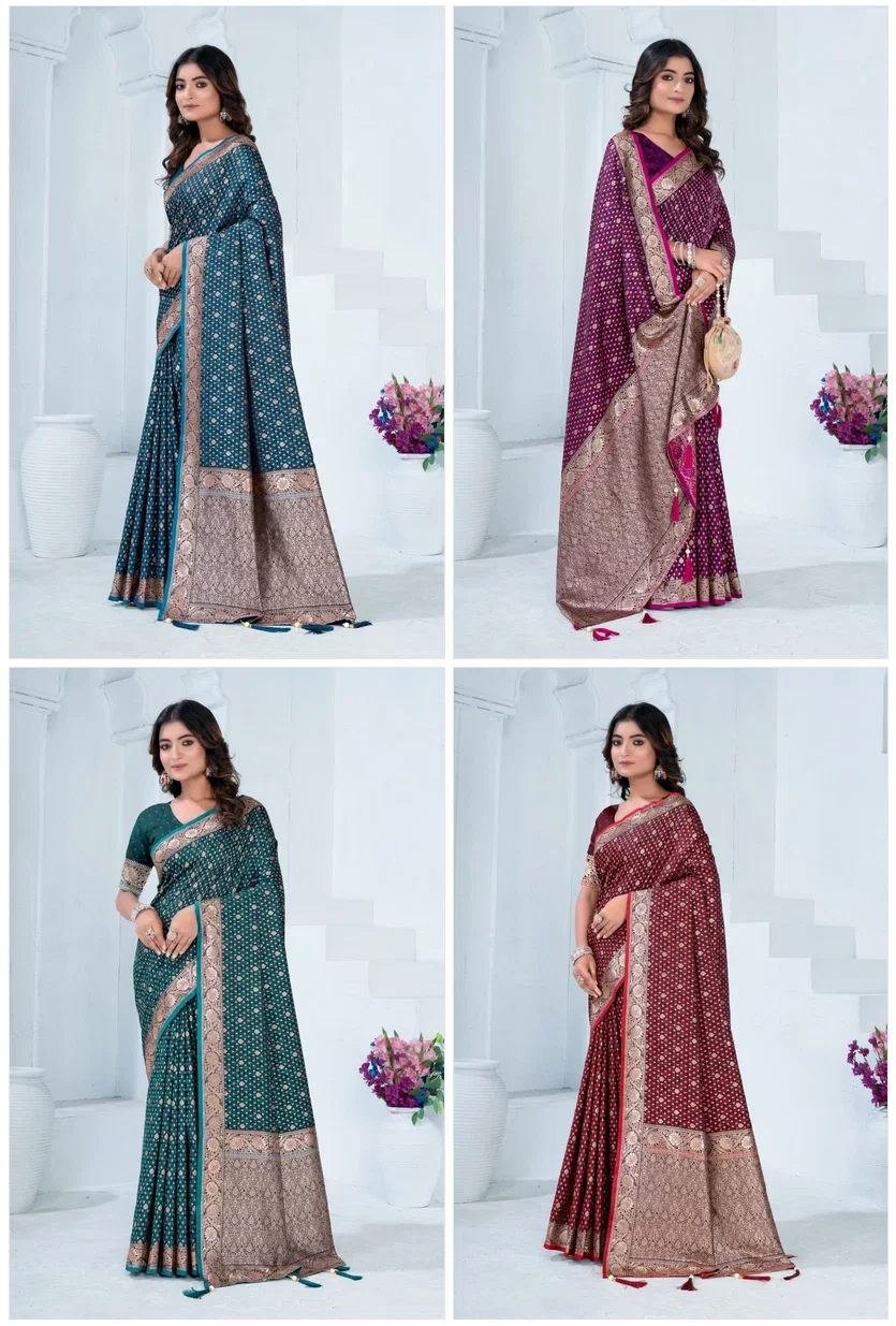 Sf Silk Vol 7 Satin Silk Festival Wear Saree Collection