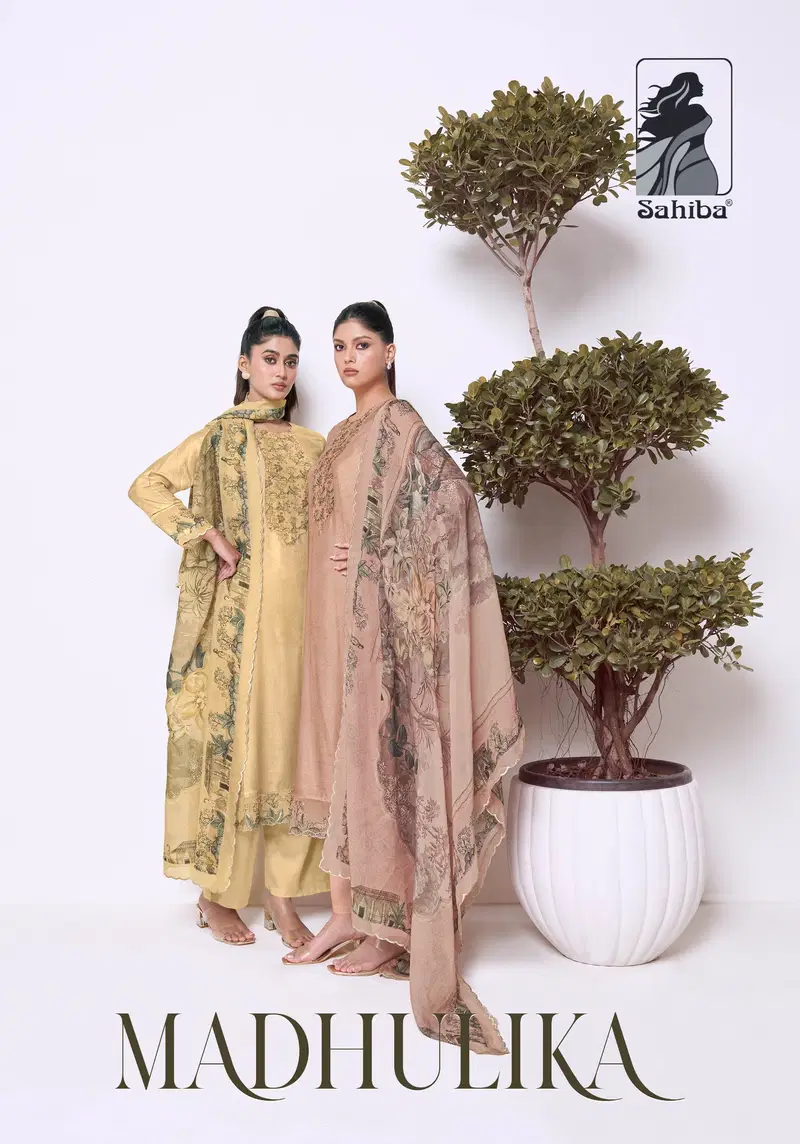 Sahiba Madhulika Bemberg Silk Dyed With Handworked Salwar Kameez