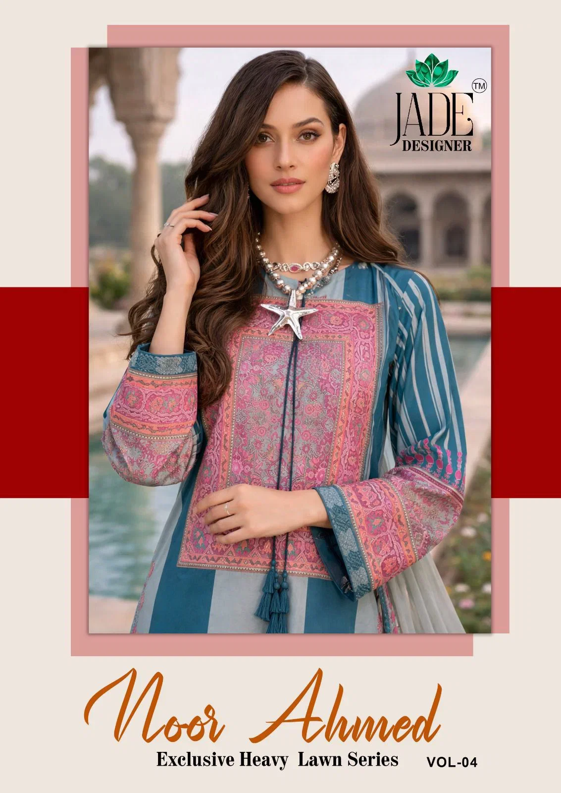 Jade Noor Ahmed Vol 4 lawn Cotton Karachi Dress Material