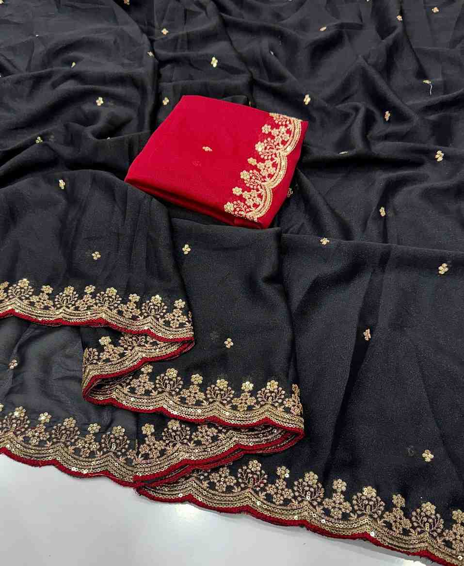 Ds 793 Star Georgette Sequence Worked Beautiful Saree Collection