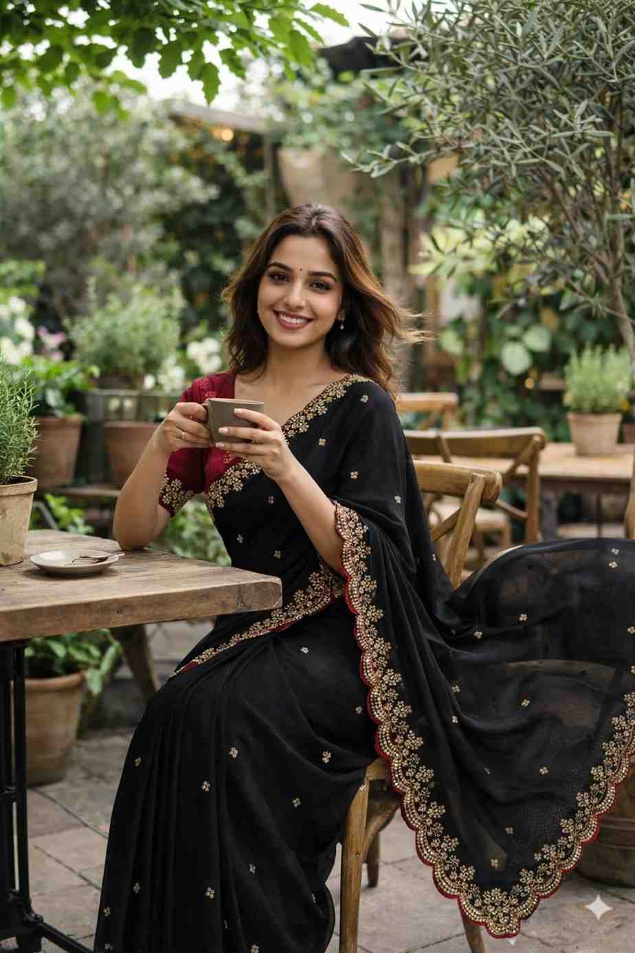 Ds 793 Star Georgette Sequence Worked Beautiful Saree Collection
