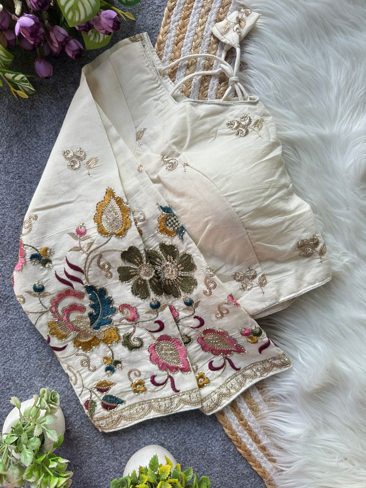 Fab Khadi Pipe Vol 1 Embroidery Fancy Blouse Collection