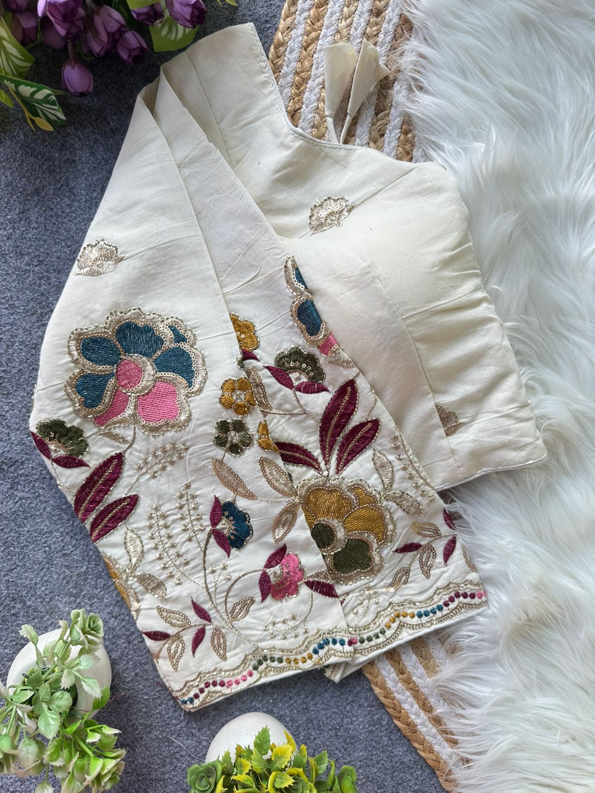 Fab Khadi Pipe Vol 1 Embroidery Fancy Blouse Collection