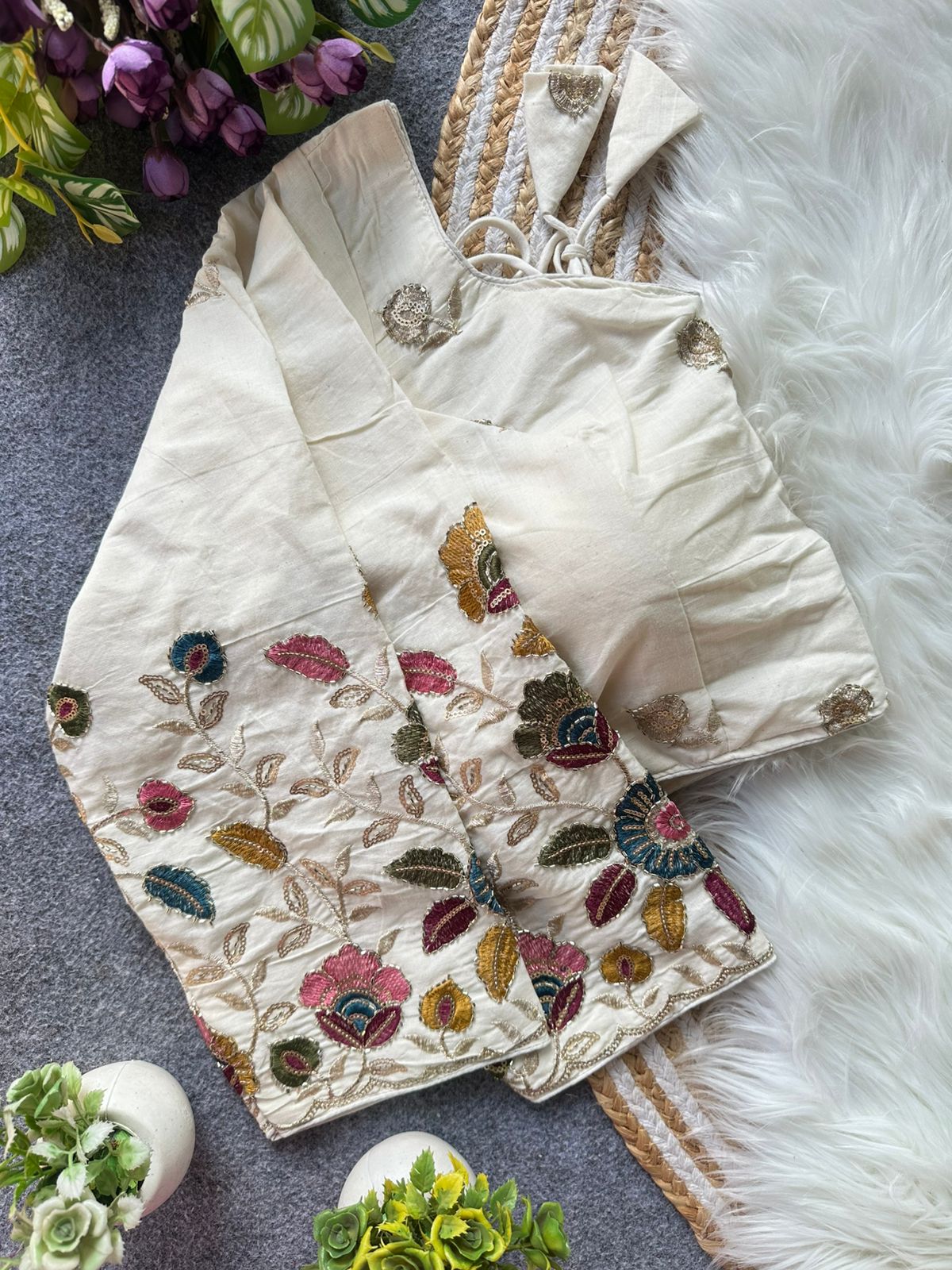 Fab Khadi Pipe Vol 1 Embroidery Fancy Blouse Collection