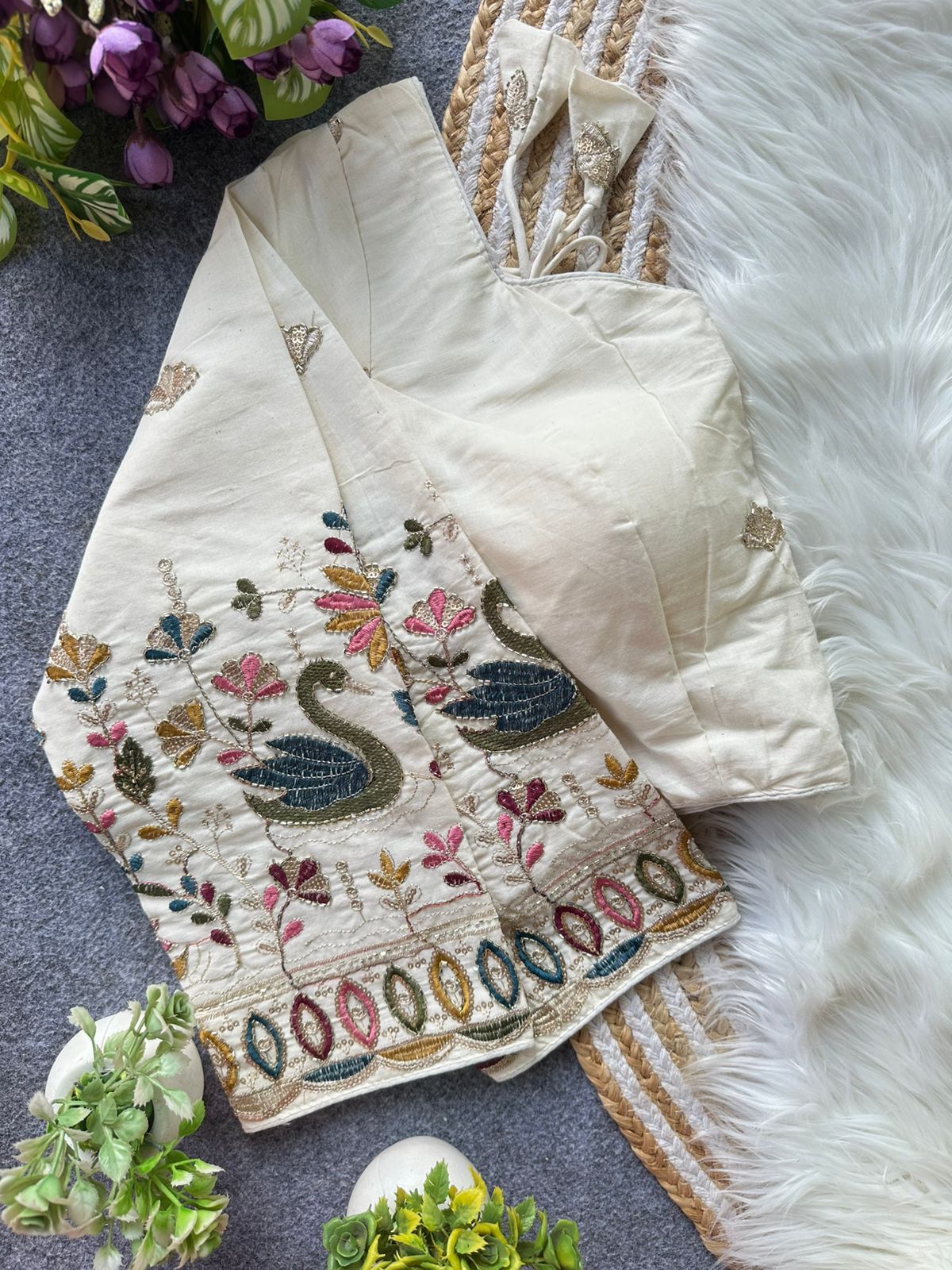 Fab Khadi Pipe Vol 1 Embroidery Fancy Blouse Collection