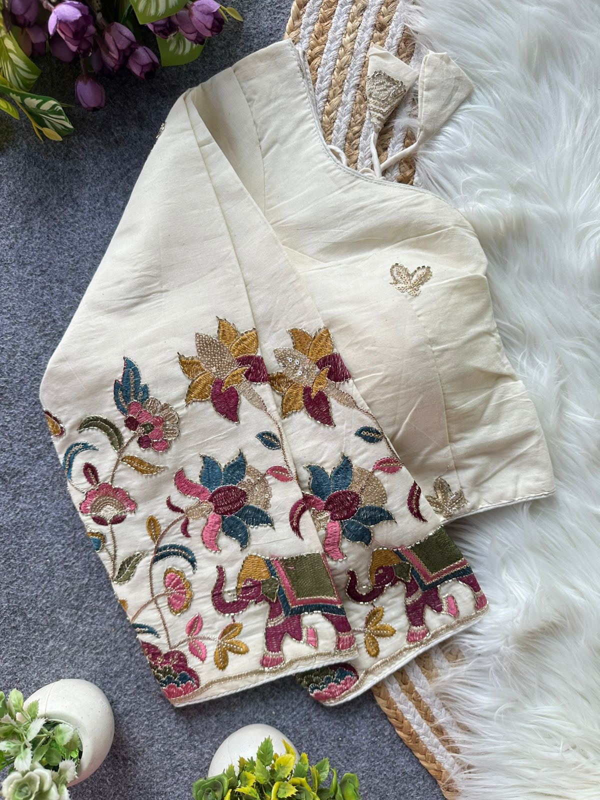 Fab Khadi Pipe Vol 1 Embroidery Fancy Blouse Collection