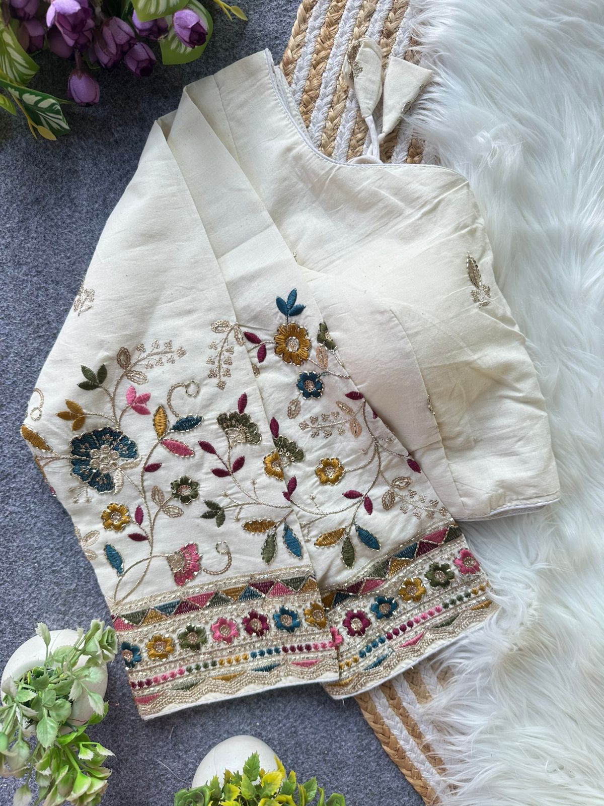 Fab Khadi Pipe Vol 1 Embroidery Fancy Blouse Collection