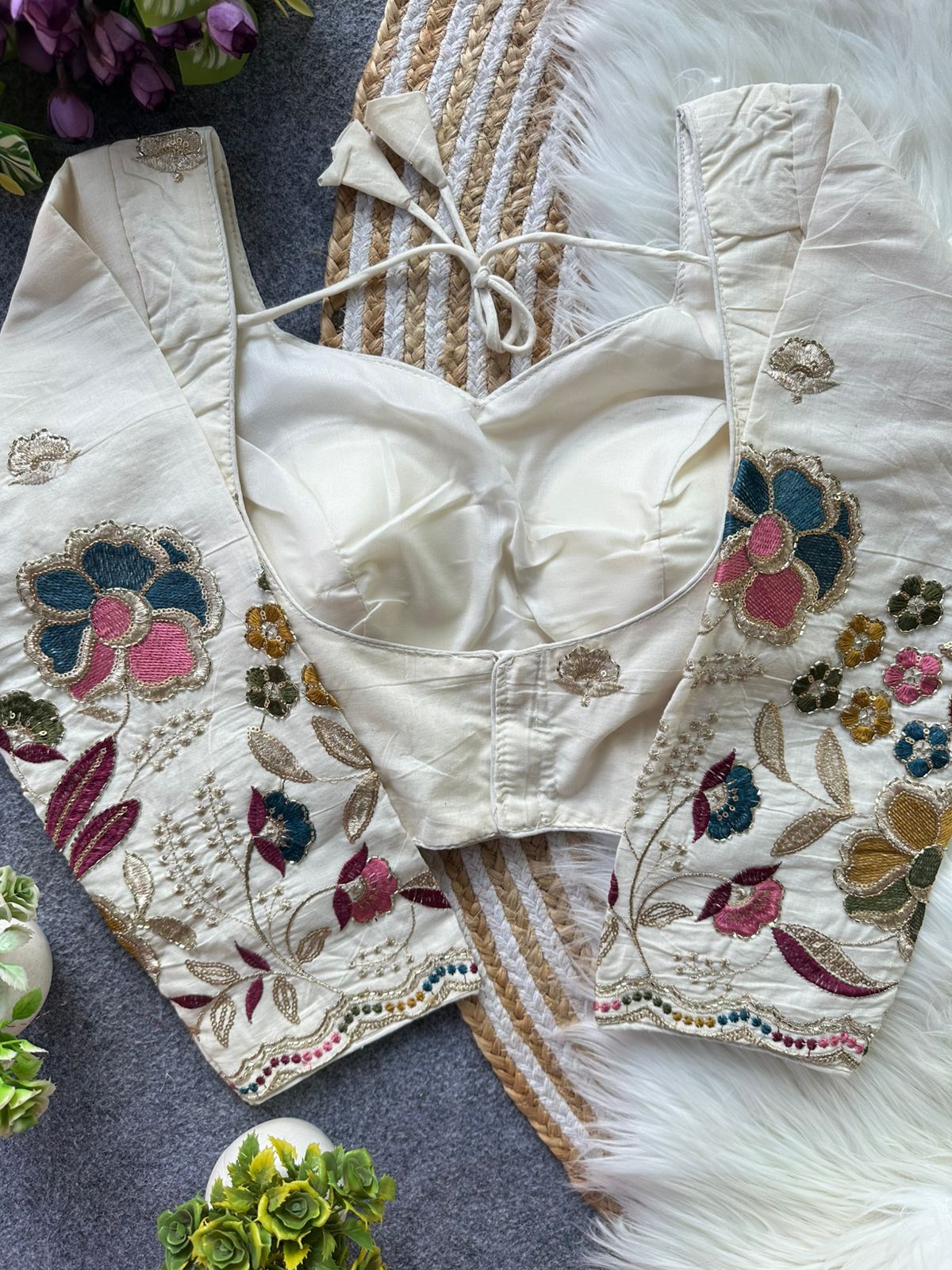 Fab Khadi Pipe Vol 1 Embroidery Fancy Blouse Collection