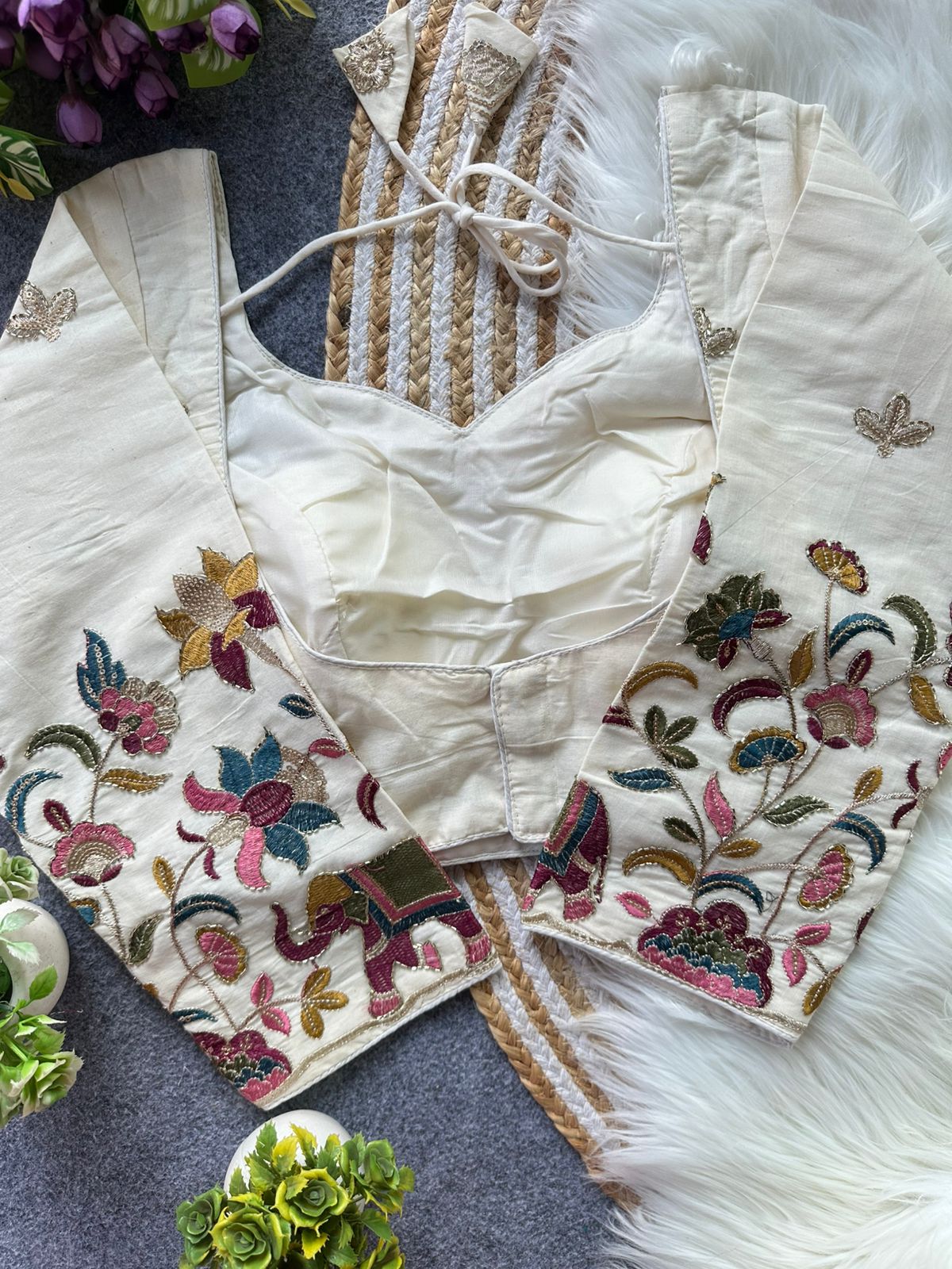 Fab Khadi Pipe Vol 1 Embroidery Fancy Blouse Collection