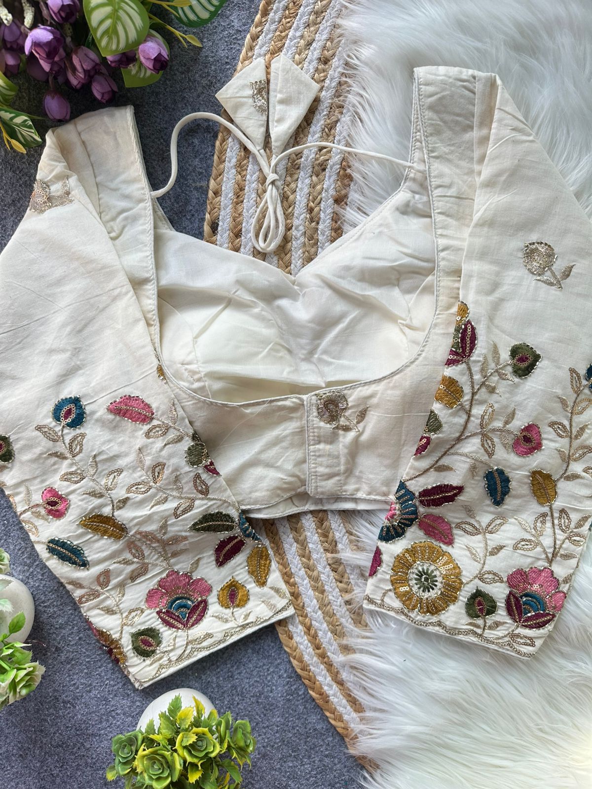 Fab Khadi Pipe Vol 1 Embroidery Fancy Blouse Collection