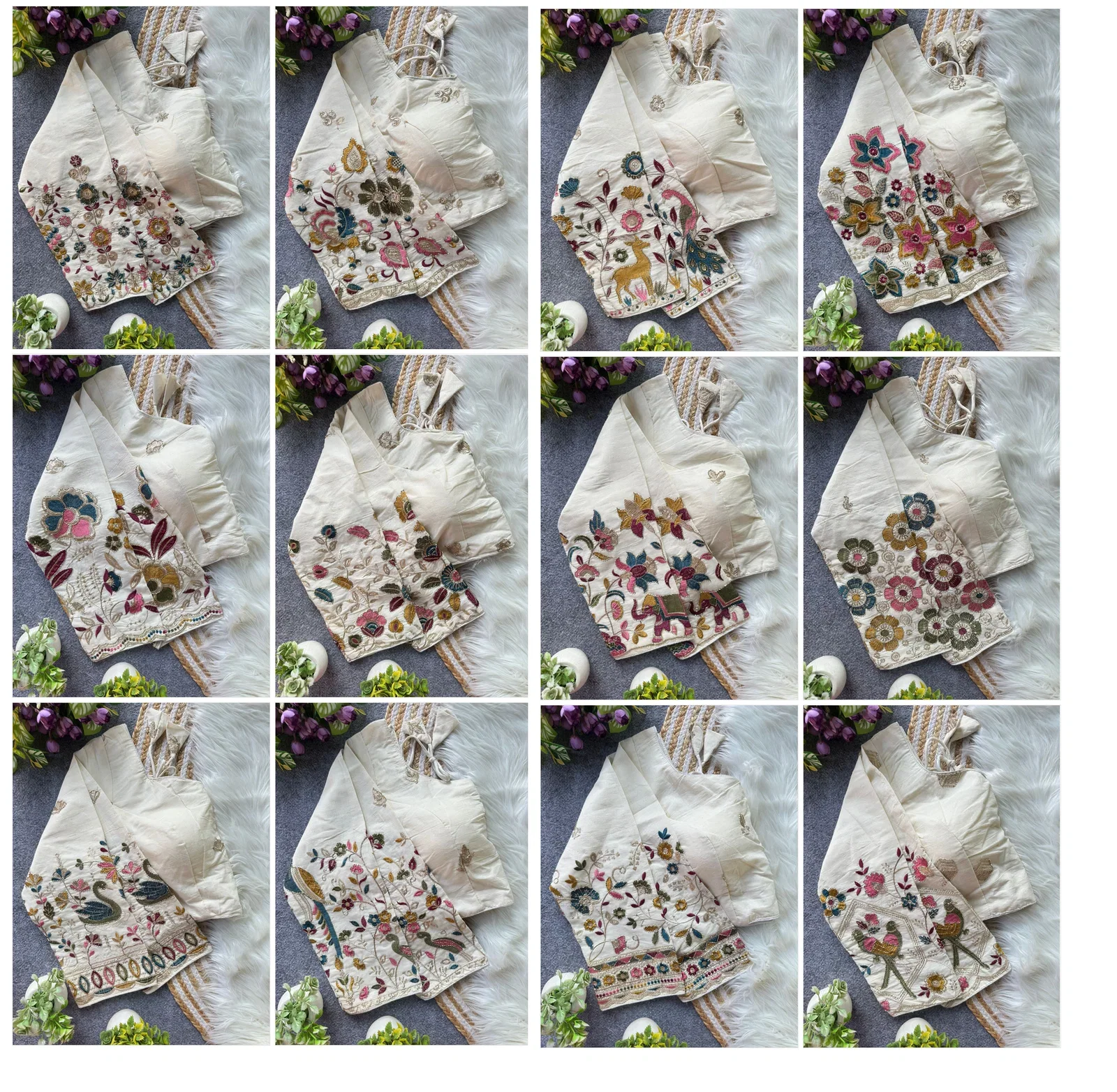 Fab Khadi Pipe Vol 1 Embroidery Fancy Blouse Collection