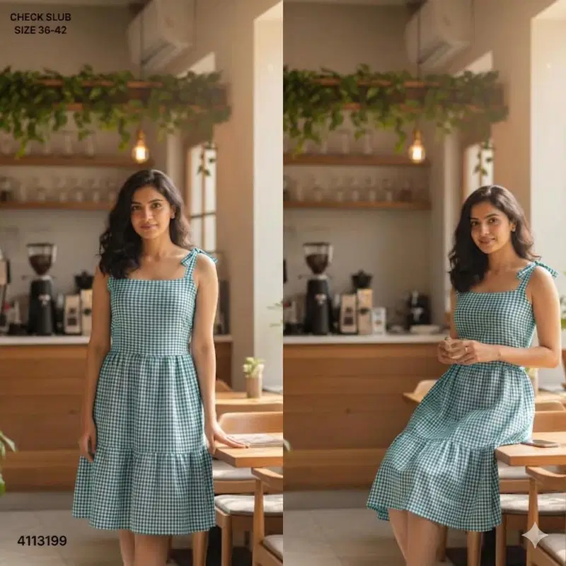 Naisha K 811 Check Slub Fancy One Piece Top Collection