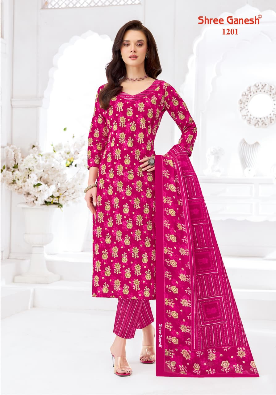 Shree Ganesh Samaiyra Ajrak Vol 1 Cotton Printed Dress Material Collection