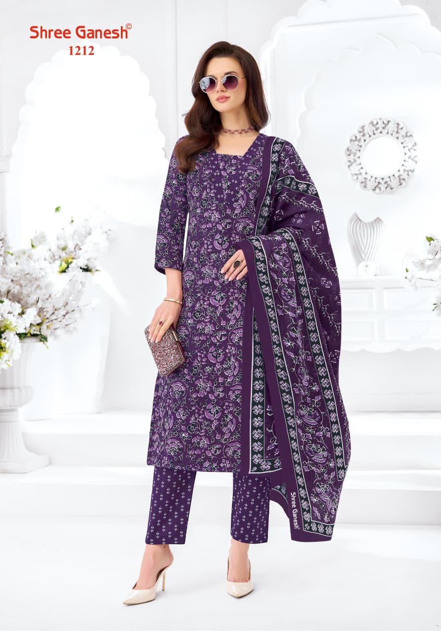Shree Ganesh Samaiyra Ajrak Vol 1 Readymade Cotton Prined Kurti Pant With Dupatta