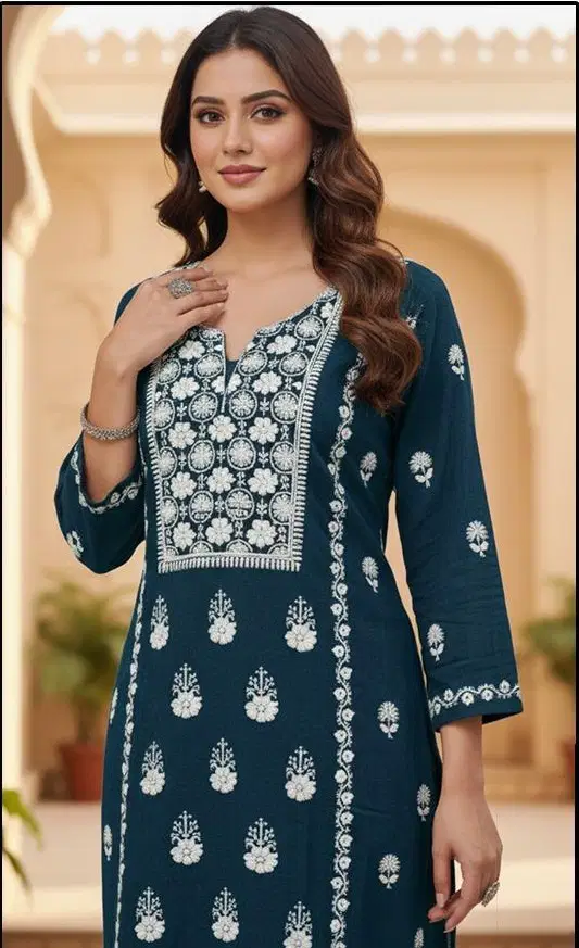 Hoor Tex 187 A To D Rayon With Embroidery Worked Salwar Kameez