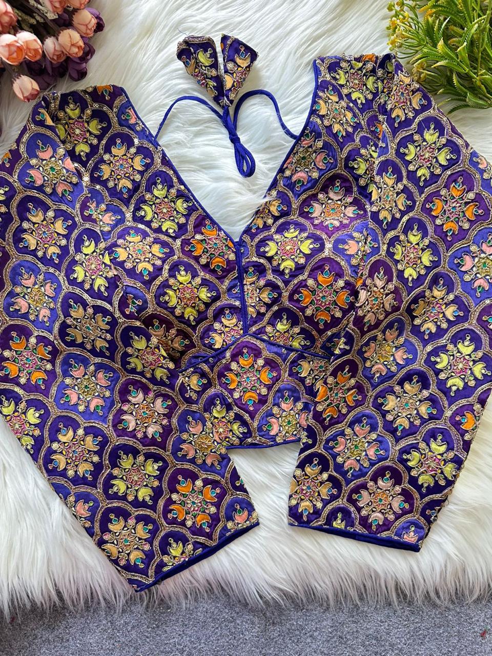 Pih Meena Pure Viscose Natural Crepe Printed Blouse