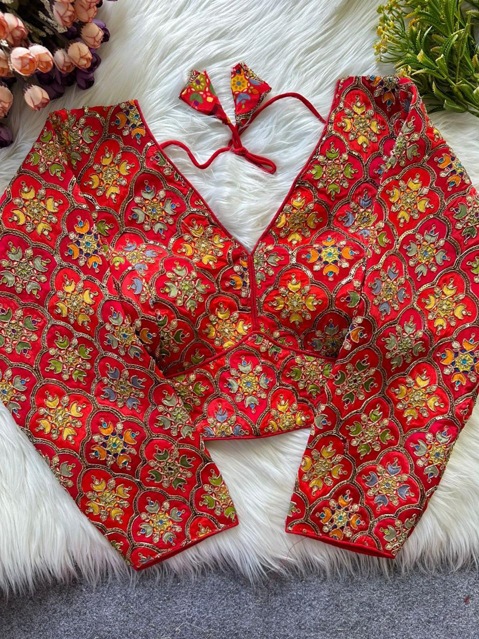 Pih Meena Pure Viscose Natural Crepe Printed Blouse