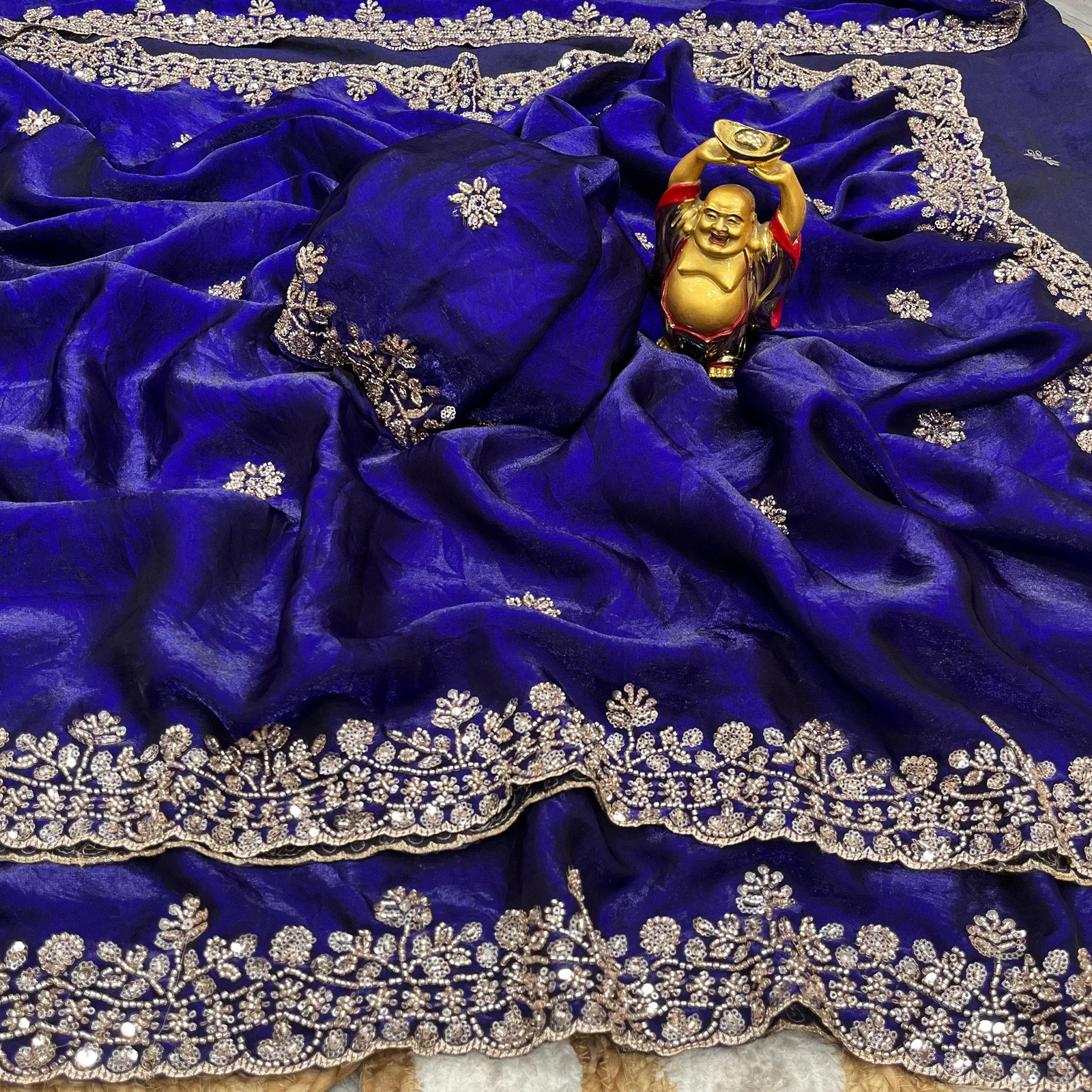 Ds 766 Space Silk Sequence Cutdana Worked Designer Saree Collection