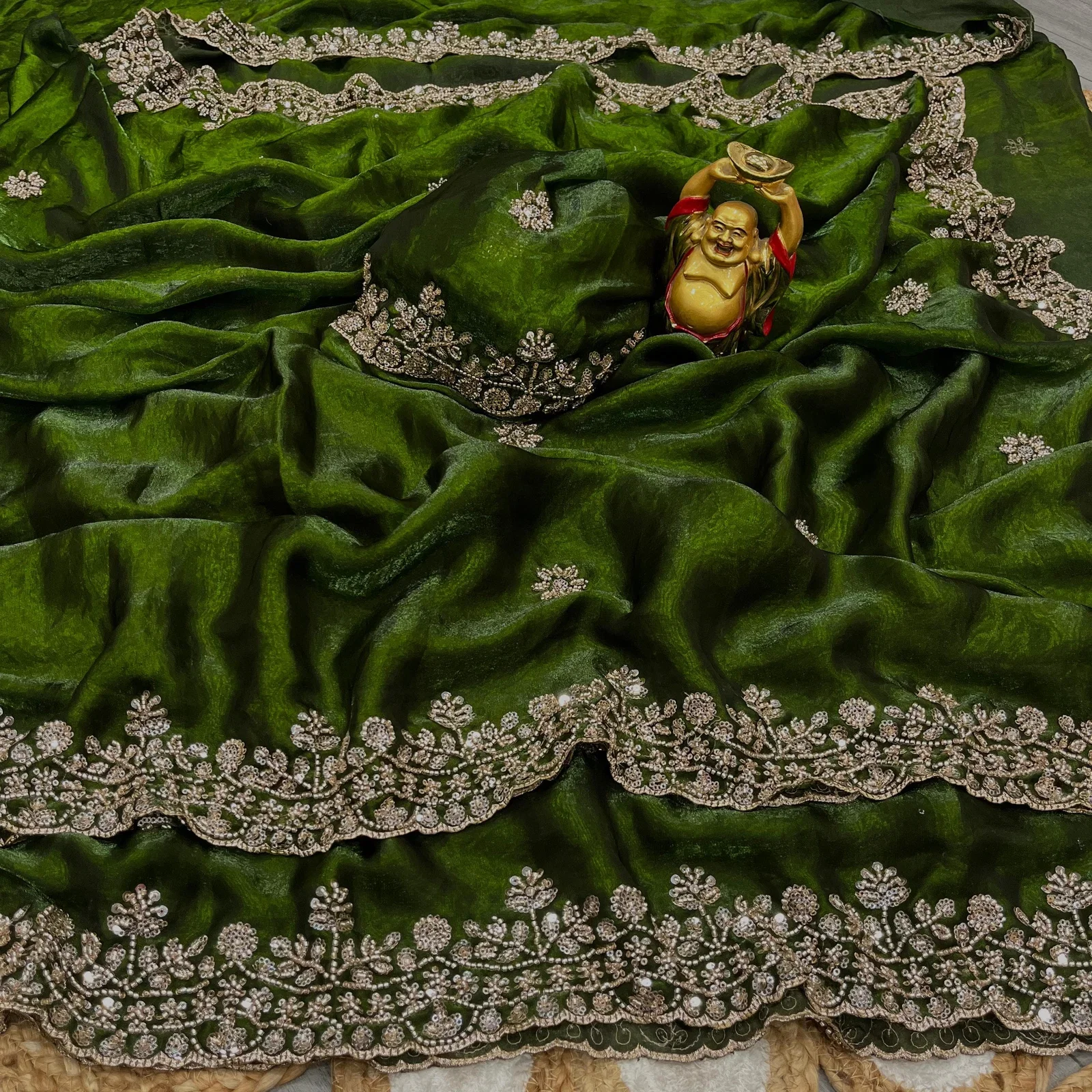 Ds 766 Space Silk Sequence Cutdana Worked Designer Saree Collection