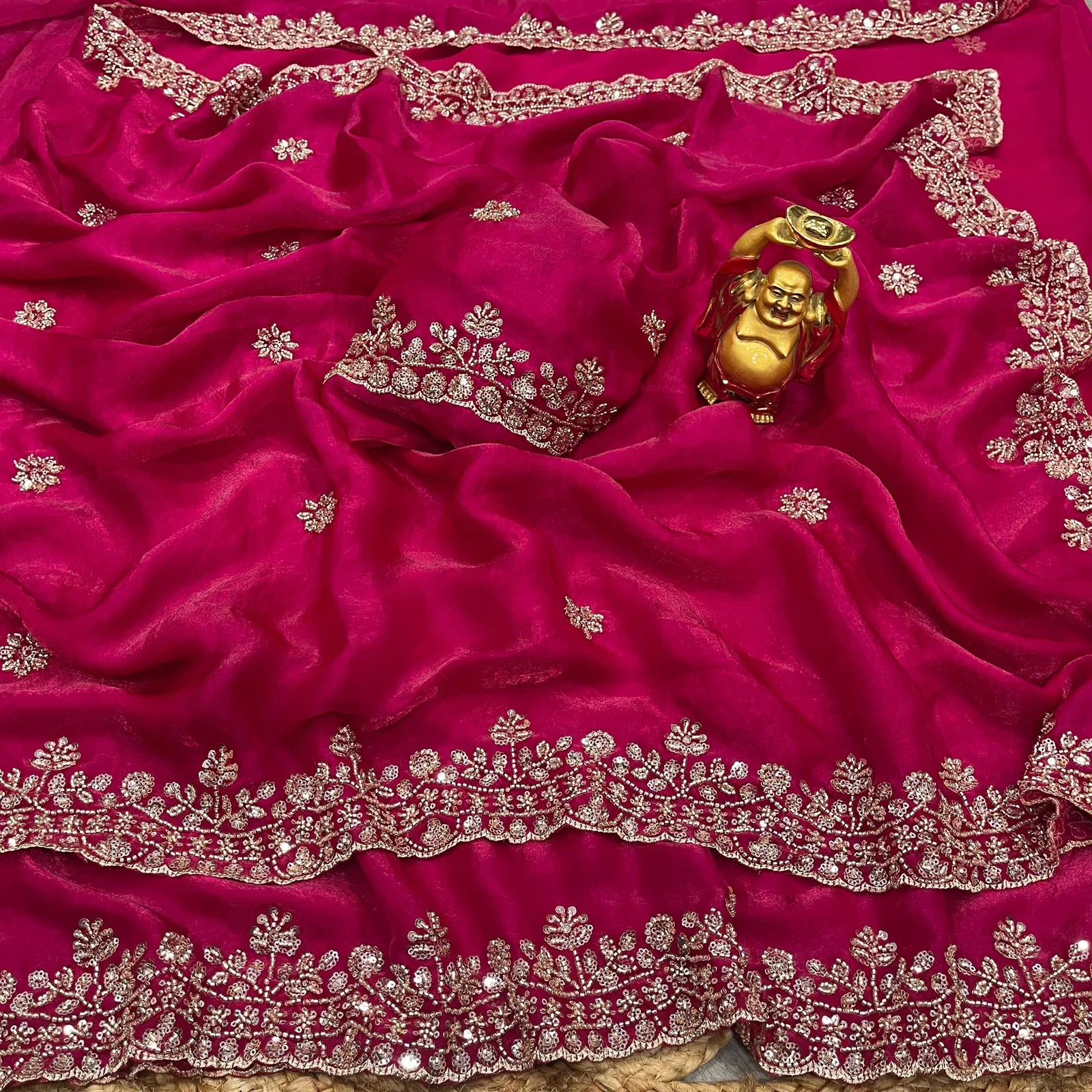 Ds 766 Space Silk Sequence Cutdana Worked Designer Saree Collection