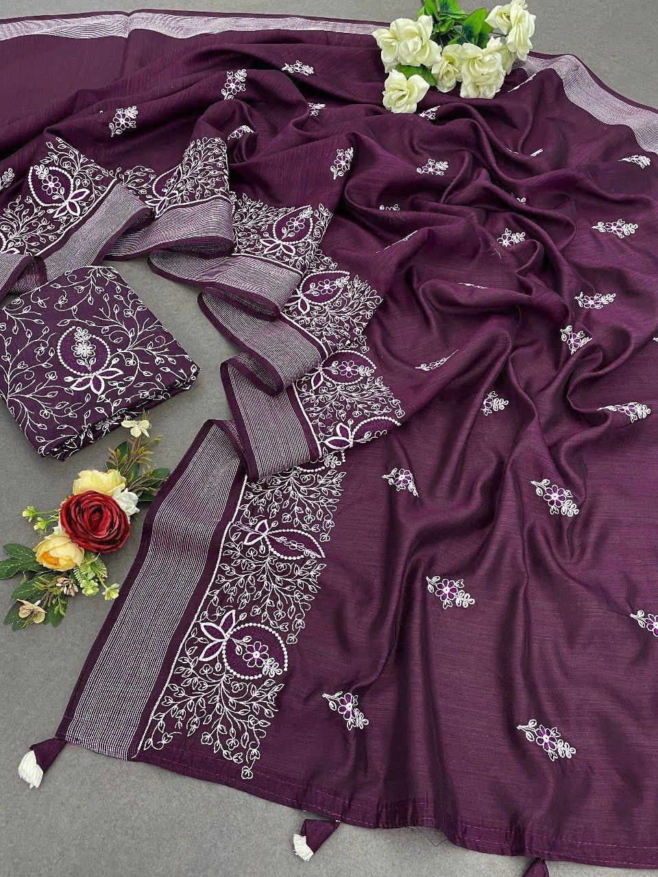 Scvf Akira Cotton Crafted Embroidered Saree Collection