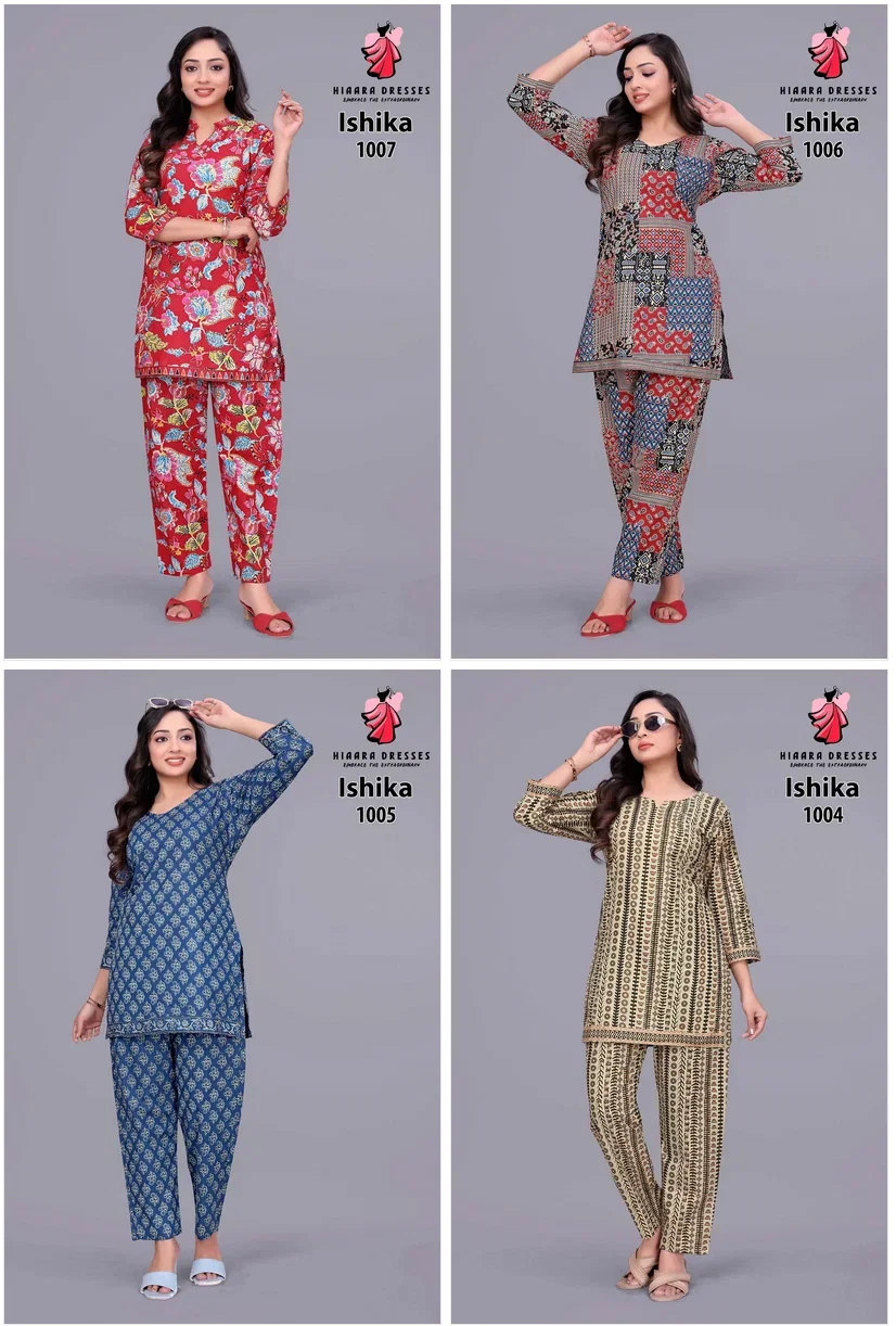 Hiaara Ishika Vol 1 Cotton Printed Fancy Co Ord Set Collection